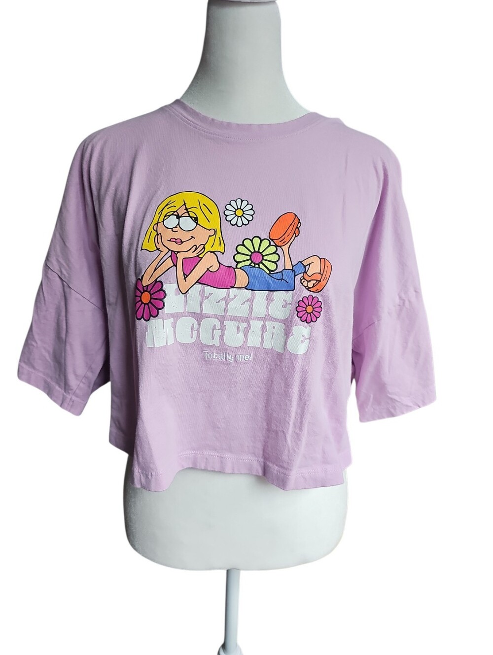 Disney Primark Lizzie McGuire Graphic Cropped Short Sleeve Small
